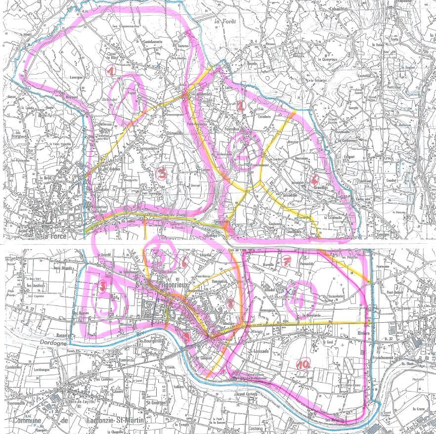 Les différents quartiers