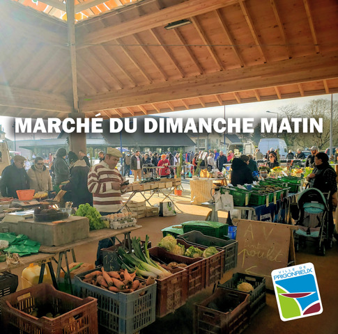 marché dominical sous la halle Prigonrieux 2025