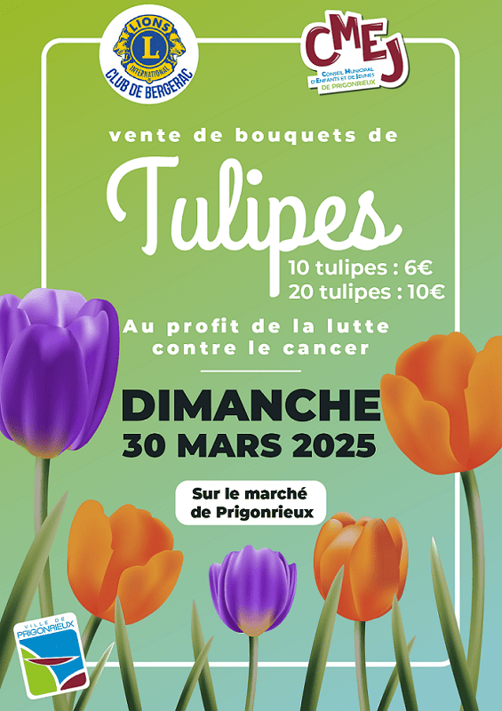 Vente de tulipes CMEJ Prigonrieux